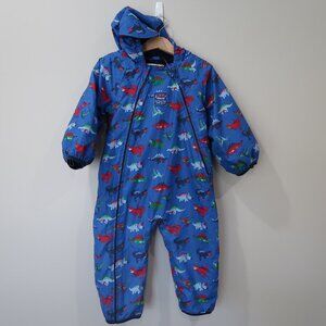 JOJO MAMAN BEBE Dinosaur Snowsuit 18-24m Waterproof Fleece Lined SNOWSUIT